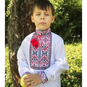 Вишиванка на хлопчика Йосип з червоно-чорною вишивкою розмір 116-134